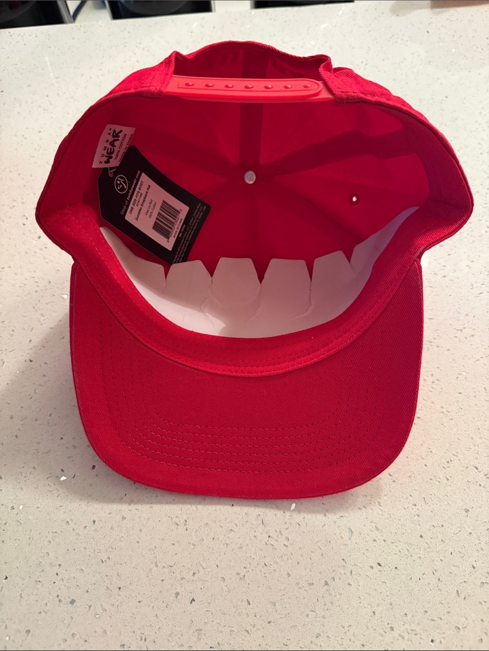 Zumba Fitness Red Snapback Hat with White Logo - Picture 5 of 5